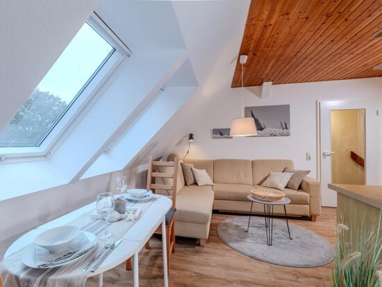 Essen in der Ferienwohnung auf Fehmarn unter dem Dach